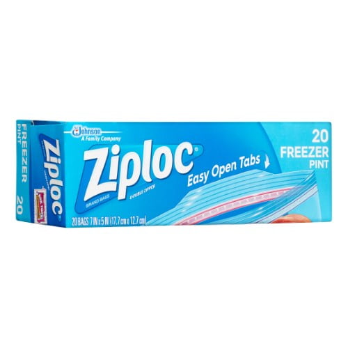 Ziploc Pinch Seal Freezer Bags Pint 20 Ct