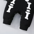 thumbnail image 4 of WIBACKER My First Halloween Costume Newborn Infant Baby Girl Boys' Skeleton Print Jumpsuit Onesies Hat Set, 4 of 8