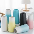 thumbnail image 4 of Ceramic Flower Vase, Cute Matte Vase for Living Room Indoor Home Decor, Table Centerpieces, 9*15*5cm - Gradual cyan, 4 of 5