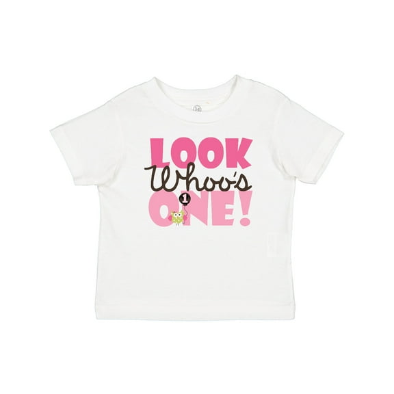 Inktastic Look Who is One Owl Girls Baby T-Shirt