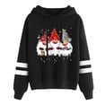 thumbnail image 2 of Sweat à Capuche d'Hiver pour Femmes Mode Pull de Noël Imprimé Xmas Col Rond Cardigan Mi-Long Blouse Ample, 2 of 6