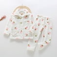 thumbnail image 6 of KYAIGUO Toddler Baby Boys Girls Fleece Pajama Set Kids Warm Fleece Matching Sleepwear Set Tops+pants Outfits Sleepwear 1-13T, 6 of 10