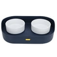 thumbnail image 1 of Cat And Dog Double Bowl, Large Capacity Anti Overturning Removable Feeding Bowl  For Pet Blue, 1 of 8