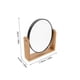 thumbnail image 3 of Makeup Mirror: Double-Sided Swivel Mirror With Bamboo Stand - 3x Magnification Rotatable For Desk - Bathroom Essential For Women, 3 of 3