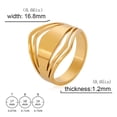 thumbnail image 5 of Comfortable Metal Rings Daily Wear Rings Hollow Statement Rings Stylish Jewelry, 5 of 11