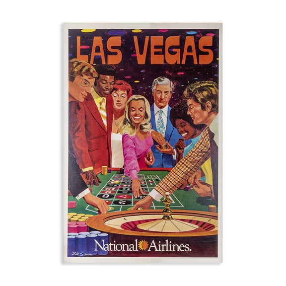 Stupell Industries Art Deco Vintage Las Vegas Casino Canvas Art, 16 x 24, by Vintage Posters