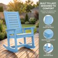 thumbnail image 5 of FODINGHILL Outdoor Rocking Chair Set of 2,HDPE Oversized Rocking Chair Outdoor,High Back Rocking Patio Chairs for Porch Garden Balcony,Arctic, 5 of 11
