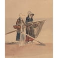 thumbnail image 2 of Peter DeWint 12x14 Gold Ornate Wood Frame and Double Matted Museum Art Print Titled - Two Girls with Shrimping Nets, 2 of 4