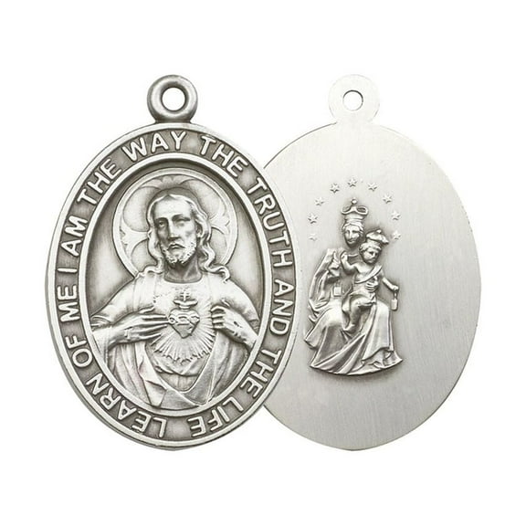 Antique Silver Scapular Keychain