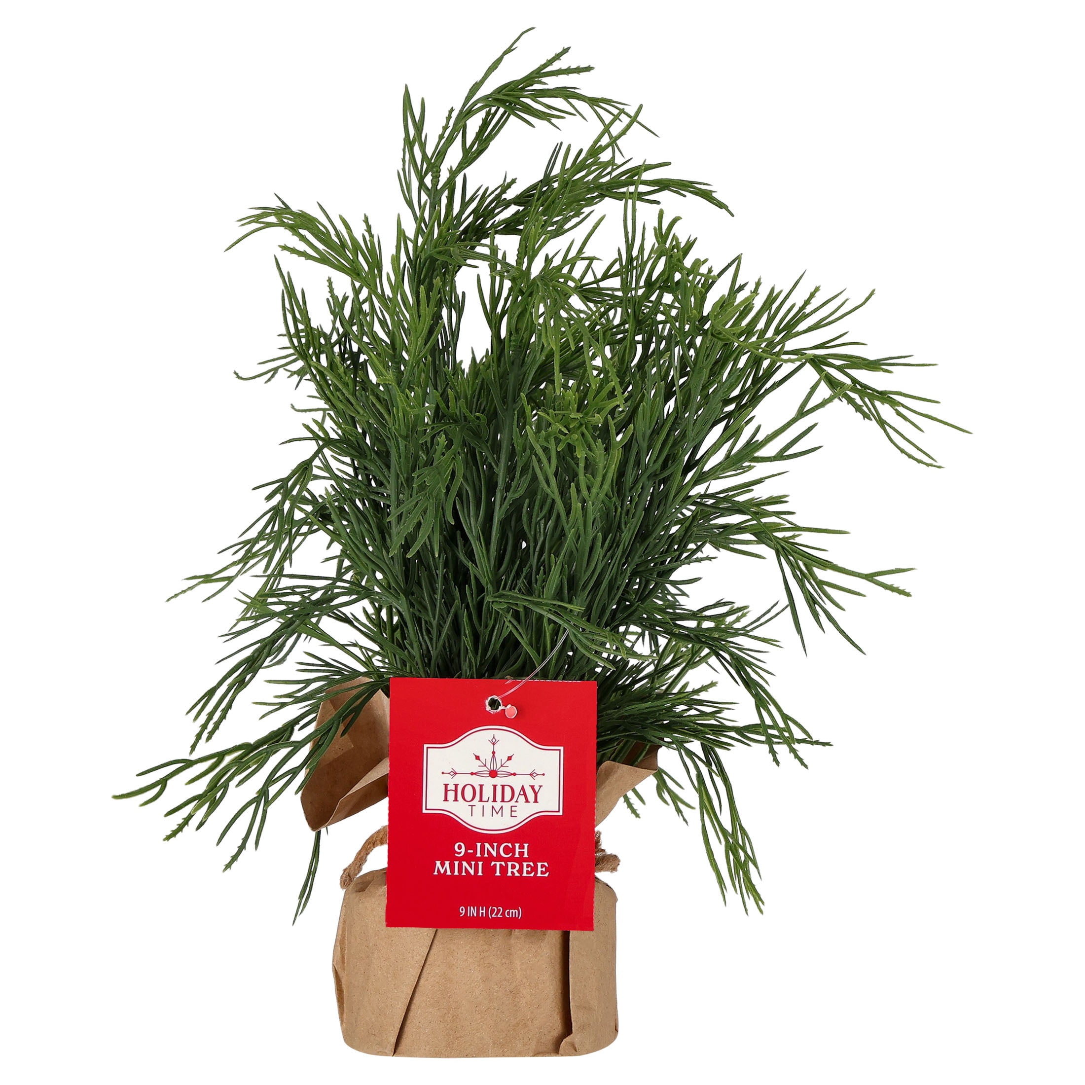 Potted Cypress Mini Artificial Christmas Tree, Green and Brown, 9", by Holiday Time