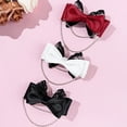 thumbnail image 6 of vlrwzc Bow Clips Barrettes Fascinators, Gothic Style Lace Hair Clips with Chain Bow Hair Clip Vintage Halloween Headdress Hairpin Hair Accessories for Women, 6 of 7