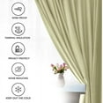 thumbnail image 2 of Amay Grommet Blackout Curtain Panel Brown 100 Inch Wide by 132 Inch Long -1Panel, 2 of 6