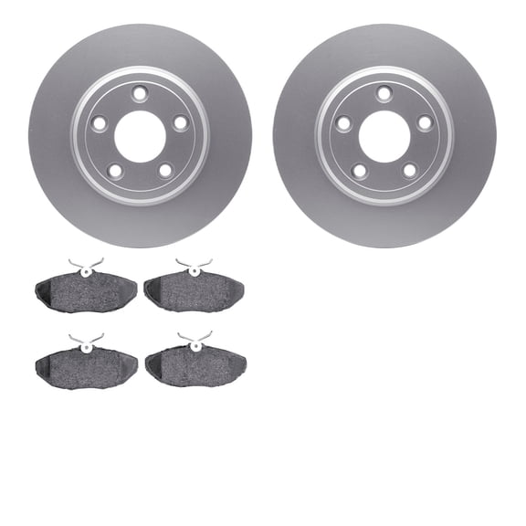 Dynamic Friction Company Rear Geospec Brake Rotors with 5000 Euro Ceramic Brake Pads 4602-54005