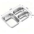 thumbnail image 2 of Deep Stainless Steel Lunch Box with Lid, Divided Sections, Stackable, Dishwasher Safe, for Adults,, Camping, Meal Prep, 2 of 5