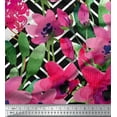 thumbnail image 3 of oneOone Polyester Lycra Fabric Chevron|Leaves & Floral Panel Print Fabric BTY 56 Inch Wide, 3 of 3