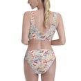 thumbnail image 5 of High Waisted Bikini Sets For Women, Passport Stamp Swimsuits Tummy Control, Two Pieces Bathing Suit, 5 of 8