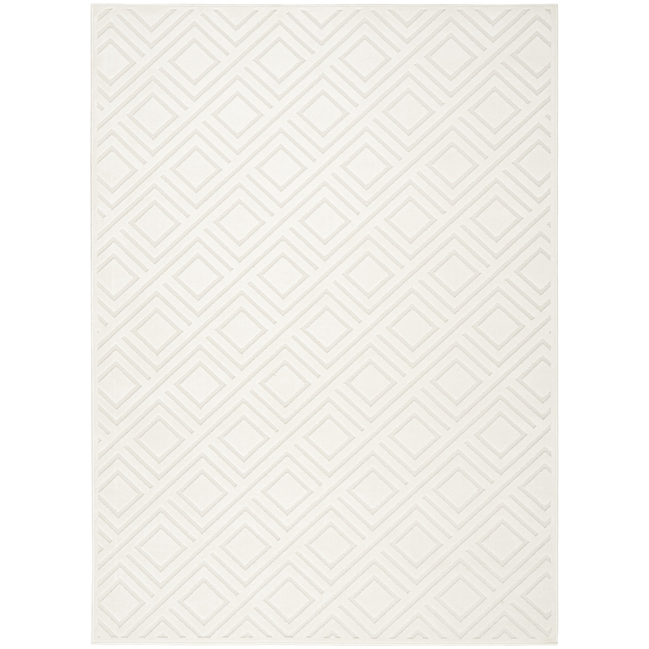 Nourison Care Free 3'11" x 5'11" Ivory Modern Indoor Rug