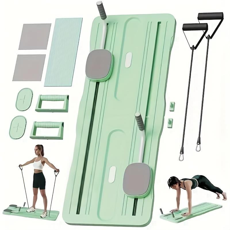 Multifunctional Yoga & Fitness Board with Resistance Bands, Foldable Compact Design, 1 Piece