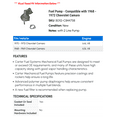 thumbnail image 2 of Fuel Pump - Compatible with 1968 - 1972 Chevy Camaro 1969 1970 1971, 2 of 2