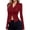 Red, variant on Long Sleeve Shirts for Women 2026 Spring Button Down V Neck Collared Ruched Slim Fit Casual Blouse Ladies Tops