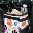thumbnail image 6 of Dog Paw Print Foldable Car Trash Can Mini Trash Can with Lid Leak-Proof Hanging Storage Bag - Car Garbage Can, 6 of 6