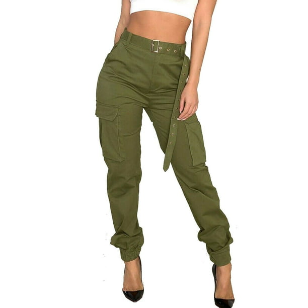 Lookwoild - Lookwoild Women Army Military Combat Jeans Pant Cargo ...