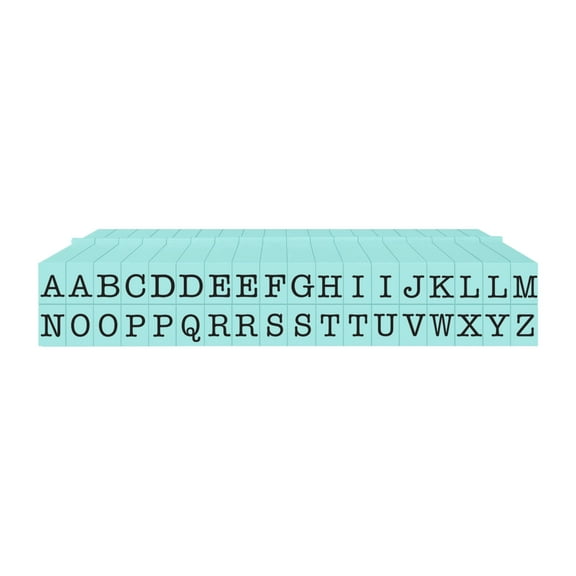 PEGZ Alphabet Stamps Clickable - Connectable American Typewriter Font Uppercase 36 Pc Small Size