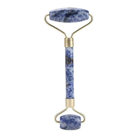 OTVIAP Massage Roller, Jade Massager,1Pc Natural Jade Double-head Beauty Roller Anti-Aging Face Eye Neck Massager Tool
