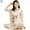 white, variant on RYGRZJ Women's Long Sleeves Sleepwear Pajama Set, Multicolor