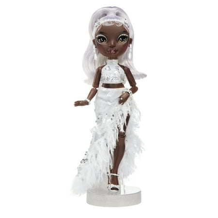 Rainbow Vision Rainbow High Rainbow Divas- Ayesha Sterling (Silver) Fashion Doll. 2 Designer Outfits to Mix & Match with Vanity PLAYSET, Great Gift for Kids 6-12 Years Old & Collectors