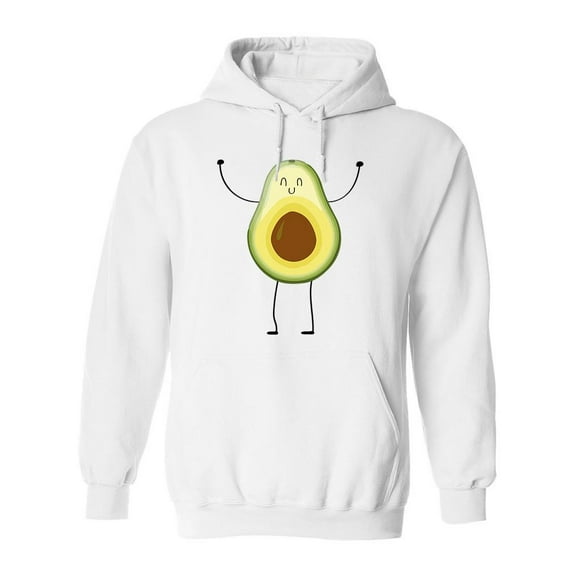 Avocado With Smiley Face Hoodie Men -Image by Shutterstock, Male Medium