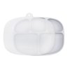Bumkins Baby & Toddler Silicone Grip Dish with Lid, 5-Section Kids Plate (Gray)