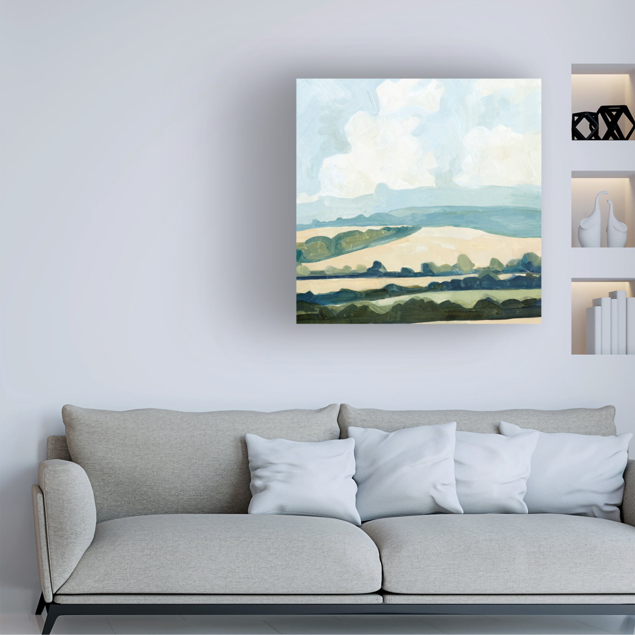 Emma Caroline 'Fieldscape II' Canvas Art