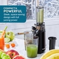 thumbnail image 3 of Elite Gourmet Masticating Juicer Machines, 12-inch Juicer, Masticating Cold Press Juicer Machines, Juicer for Vegetables and Fruits, Easy to Clean Juicer, Charcoal Grey, 3 of 5