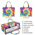 thumbnail image 2 of Large Capacity Tote Bag,Colorful Rainbow Tie Dye Spiral Pattern Handbag Fashion Luxury Tote Bag,15.7"x13"x 5.1" Inches,Laptop Compatible, 2 of 6