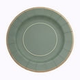 thumbnail image 2 of Balsa Circle 25 Sage Green 13" Round Disposable Paper Charger Plates Metallic Trim Party Tableware, 2 of 8