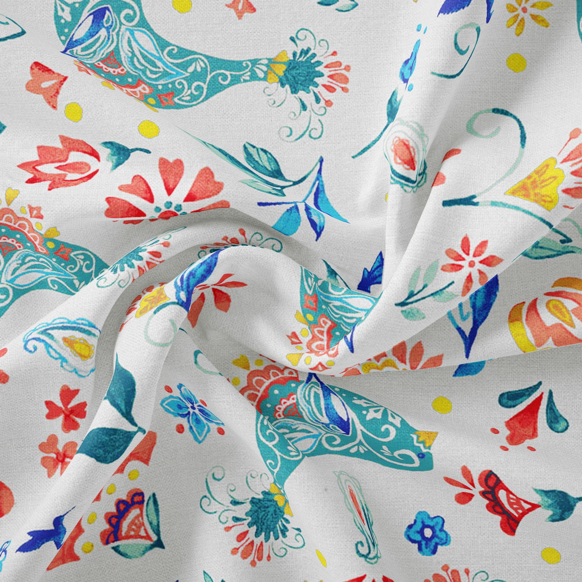The Pioneer Woman 44" x 3 Yard Cotton Mazie Precut Fabric, White