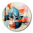 thumbnail image 2 of Designart "Colorful Mid Century modern Fusion IV" Mid-century Oversized Wall Clock, 2 of 5
