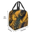 thumbnail image 3 of Balery Elegant Gold Leaf Peacock Bolsa de Almuerzo Aislada – Caja de Almuerzo con Papel de Aluminio Grueso, Mantiene la Comida Fresca por 4 Horas, 3 of 8