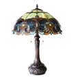 thumbnail image 2 of RADIANCE Goods Tiffany-Style Victorian 2 Light Antique Dark Bronze Table Lamp 17" Shade, 2 of 3