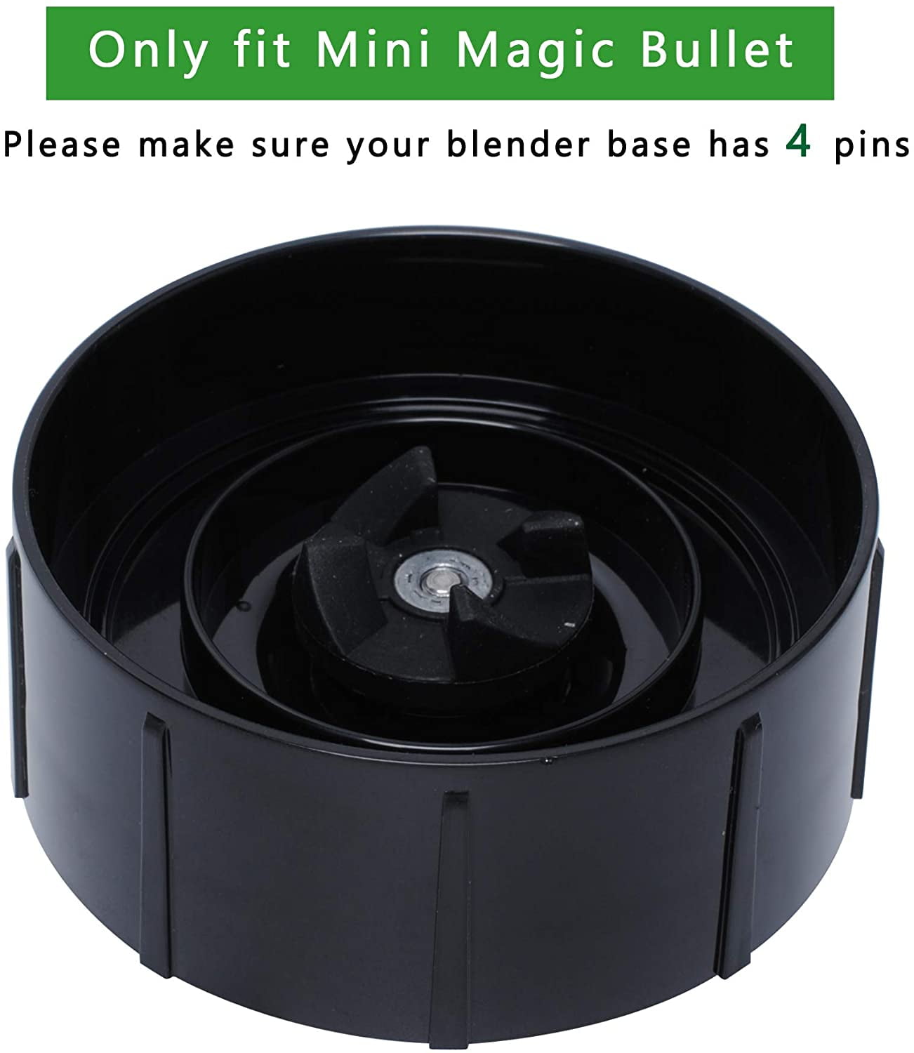 GahsElec 250W Replacement Blades and Gaskets for Magic Bullet Blender, Black