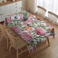 thumbnail image 2 of Pioneer Flower Floral Print Pattern Rectangle Tablecloth 60"x84",Waterproof Polyester Rectangle Table Cloth, Wipeable Spillproof Polyester Tablecloth for Dining, Camping, Indoor and Outdoor, 2 of 5