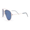 thumbnail image 3 of Concave Curved Metal Rim Double Bridge Tear Drop Pilots Sunglasses Rose Gold - Navy, 3 of 4