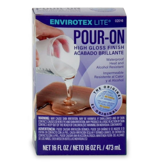 16 oz Environmental Technology 2016 Clear Envirotex Lite Pour-On High Gloss Finish