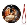thumbnail image 2 of Ganfancp Decoracion de Belenes Arbol de Navidad de Madera Decoracion de Coches Sagrados Regalos Religiosos Decoracion de Belenes Regalos de Navidad Ofertas Flash 1X Colgante Jesús, 2 of 7