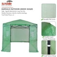 thumbnail image 4 of 7.8' x 7.8' Large Walk-in Greenhouse Waterproof PE Cover Portable Plant Gardening Green House with Steel Fram, 4 of 7