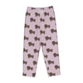 thumbnail image 4 of Goofa Dachshund Dog Puppy Printed Soft Pajama Pants for Women, Wide Leg Comfy Casual Lounge Yoga Pants-Large, 4 of 9