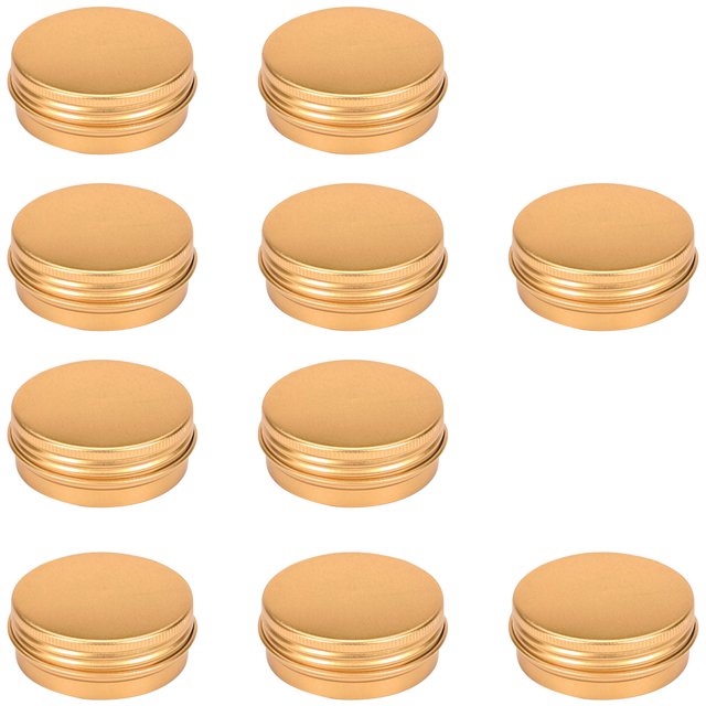 Yuarrent Tarro de almacenamiento de 10 Uds., latas de té de cera de aluminio, caja de maquillaje para viajes al aire libre, estuche para pastillas Almacenamiento y organización del hogar oro 100ML Yuarrent HA004604-03