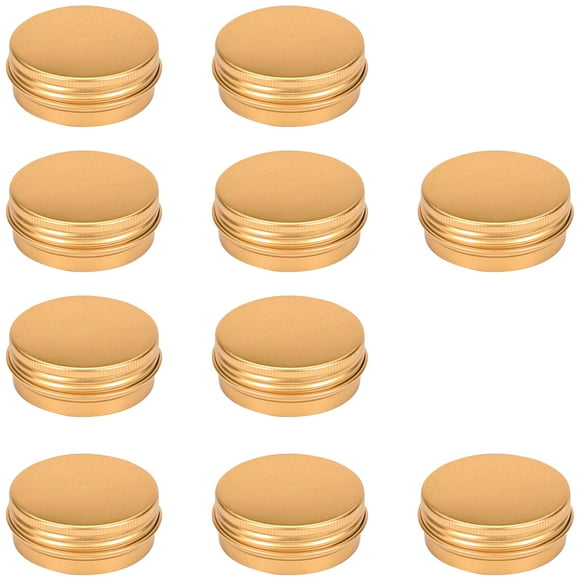 Yuarrent Tarro de almacenamiento de 10 Uds., latas de té de cera de aluminio, caja de maquillaje para viajes al aire libre, estuche para pastillas Almacenamiento y organización del hogar oro 100ML Yuarrent HA004604-03