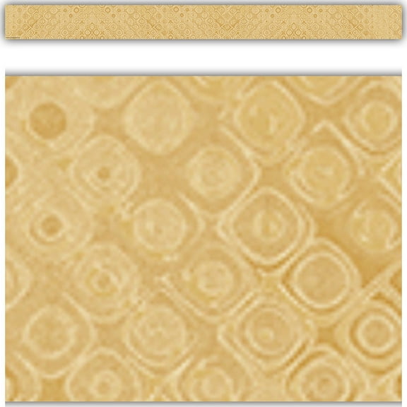 Wonderfully Wild Golden Textile Straight Border Trim [TCR6688]